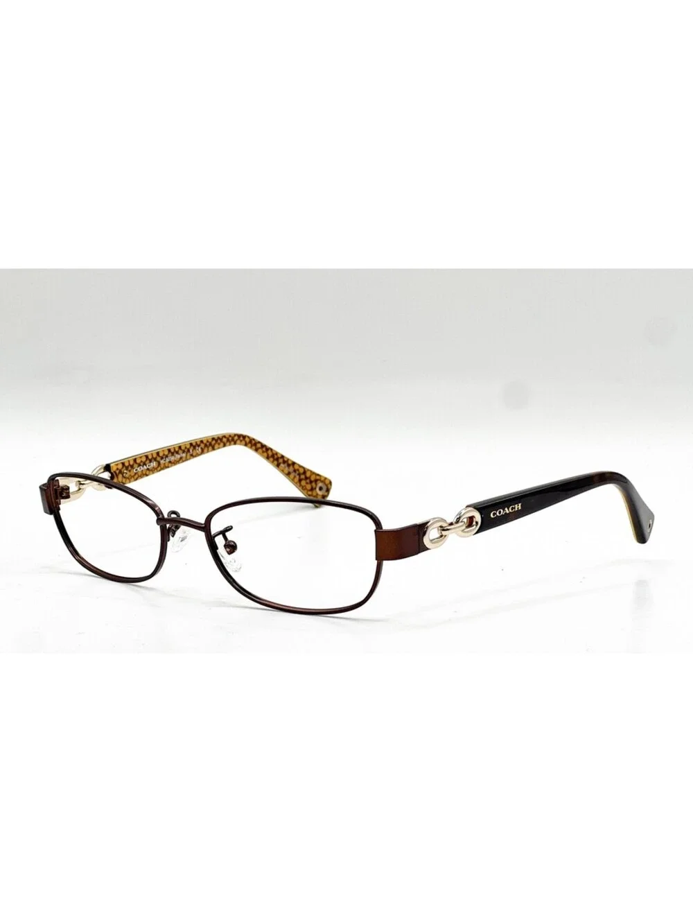 Coach HC 5054 9187 Satin Brown Tortoise Gold Authentic Eyeglass Frames 51-17